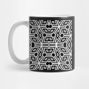 Black and White Funky Cubism Neo Geo Abstract Mug